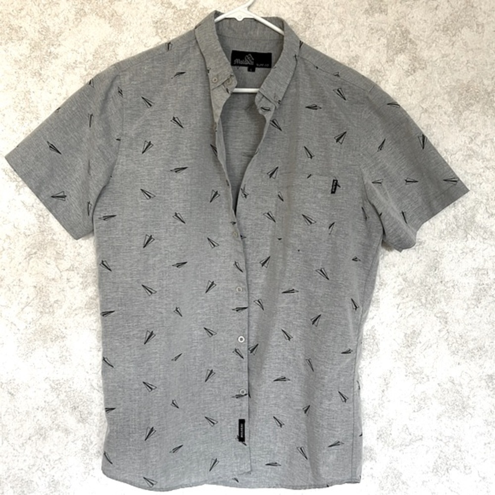 Molokai Surf Company Short Sleeve Button Down‎ Shirt Size L